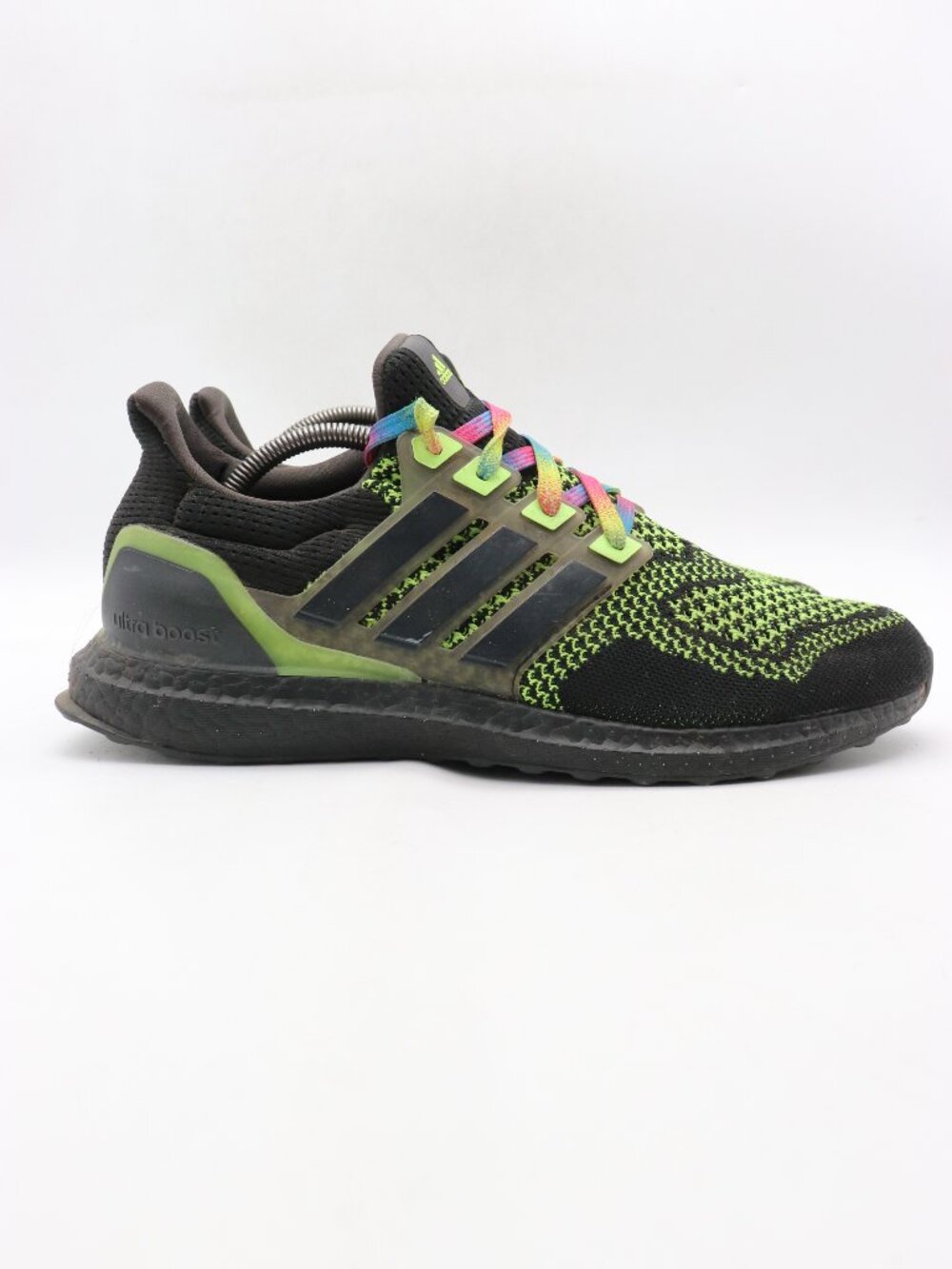 Adidas UltraBoost 1.0 Men's Size 10.5 Black Neon Lemon Running Sneakers ID9682